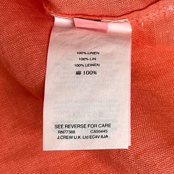 J. Crew Factory peach long sleeve button up shirt size L - Picture 13 of 14